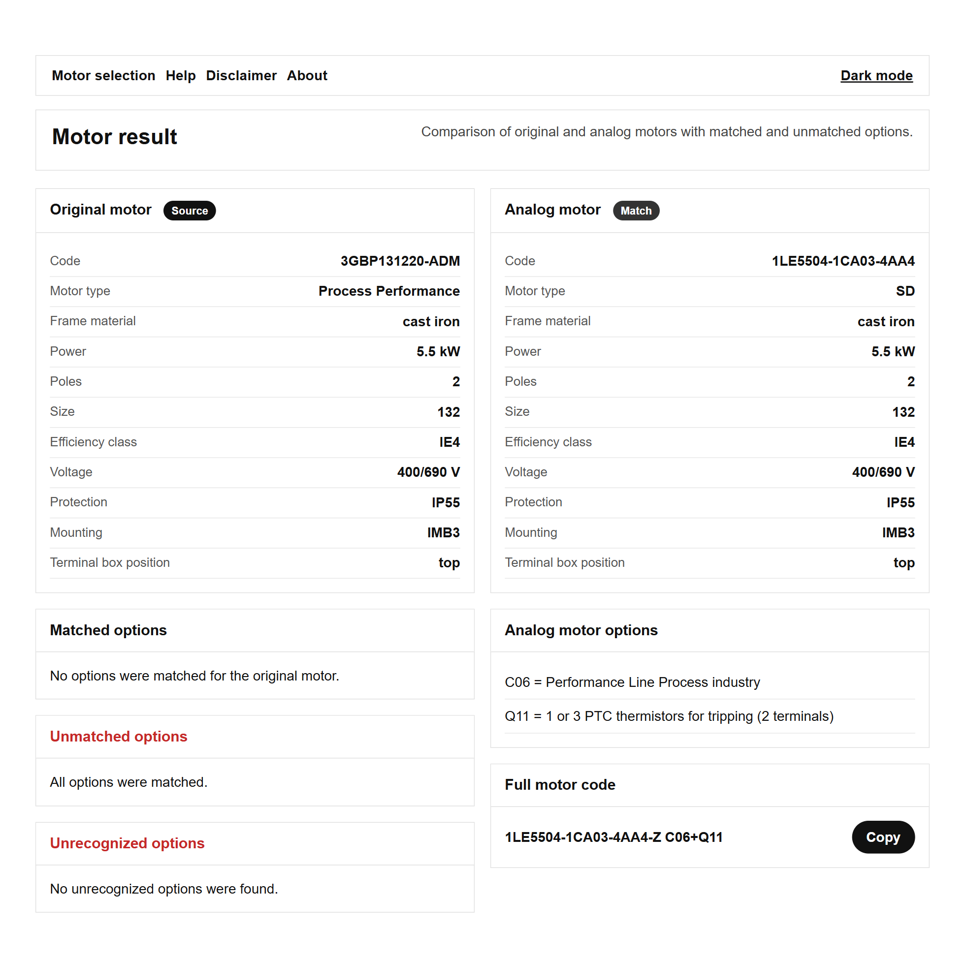 Result success form